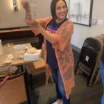 Mary with award